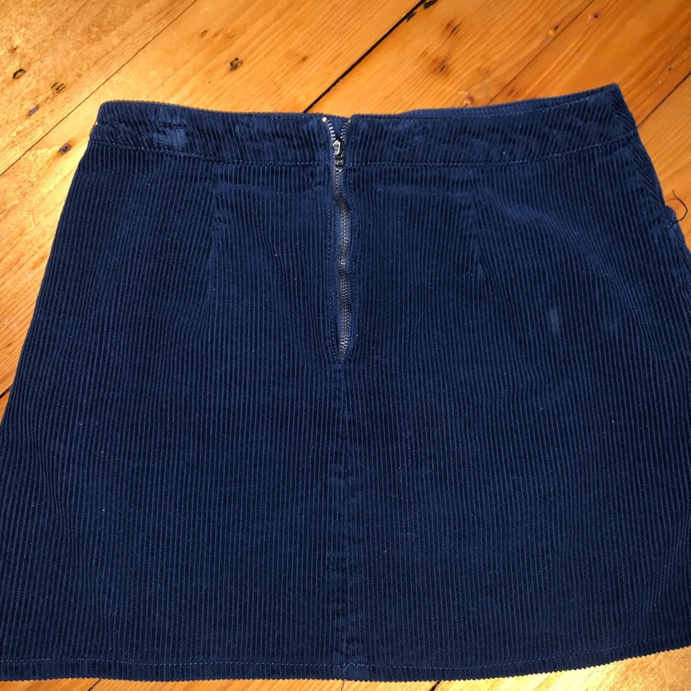 BDG navy blue corduroy mini skirt